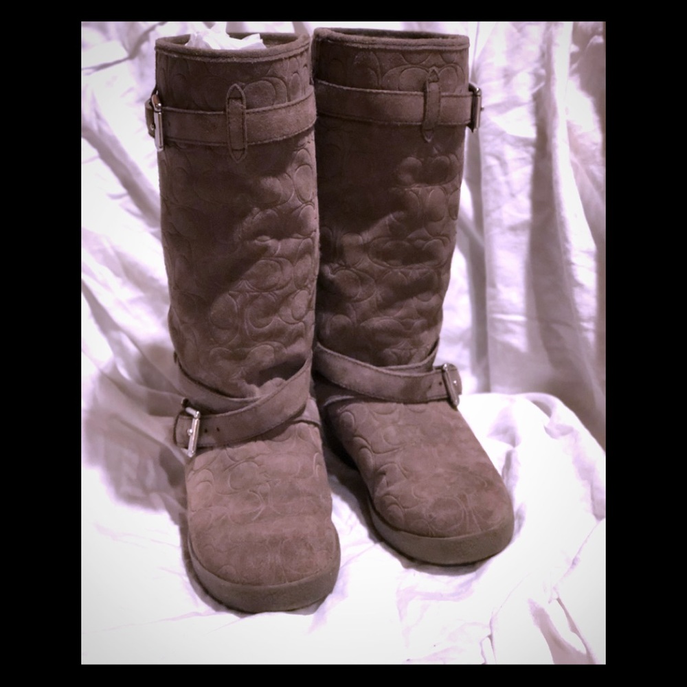 Coach Thelma Furlined Suede Boots sz 8B